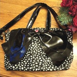 Betsey Johnson Spotted Satchel